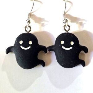 Cute Black Ghost Earrings